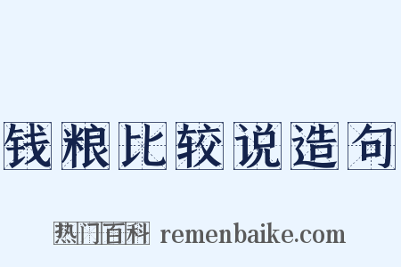 钱粮比较说造句是什么意思的图片